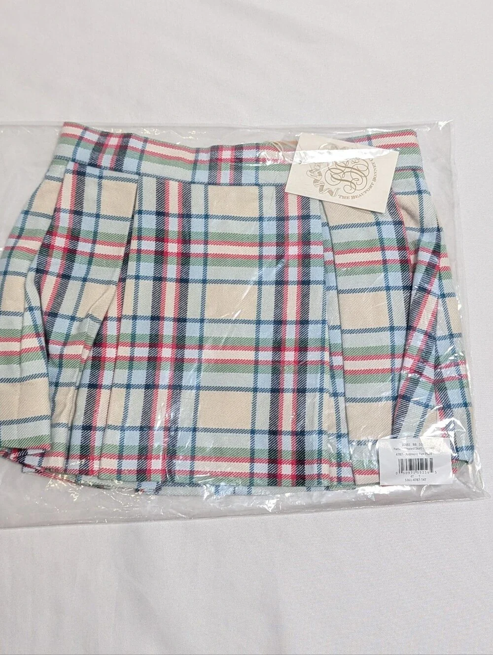 TBBC The Beaufort Bonnet Company Parson Pleated Plaid Skirt Ardmore Pier 4T